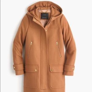 J. Crew Melton Wool Duffle Coat Camel EUC (size 0)